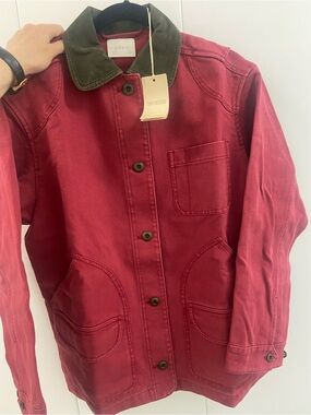 DÔEN Pascual Jacket in washed crimson xxs